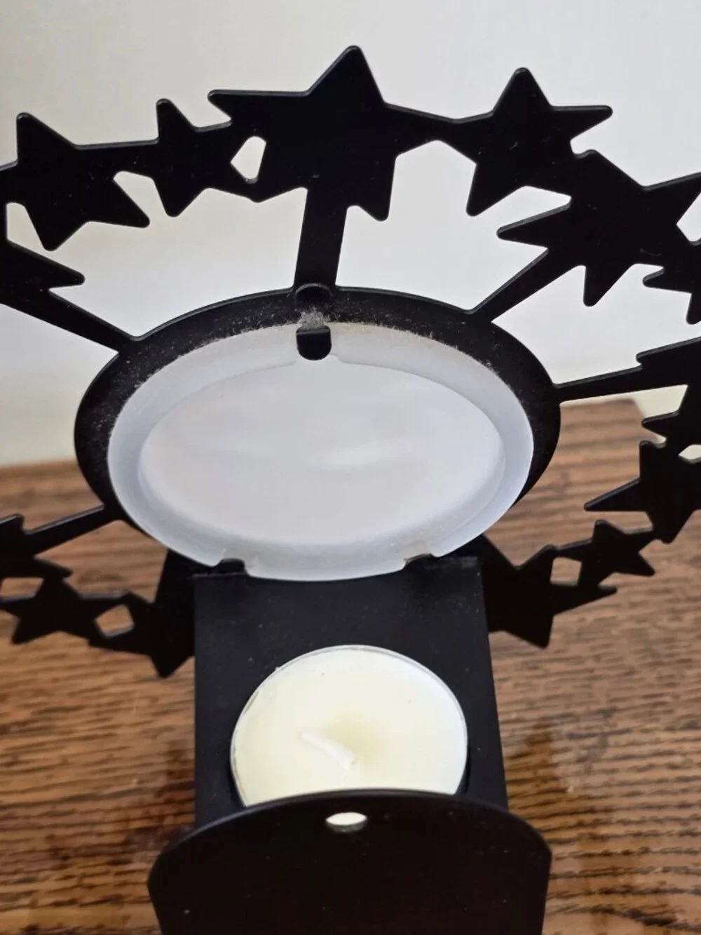 Partylite Moonbeam Black Metal Wall Sconce Tea Light Candle Holder - Picture 4 of 7